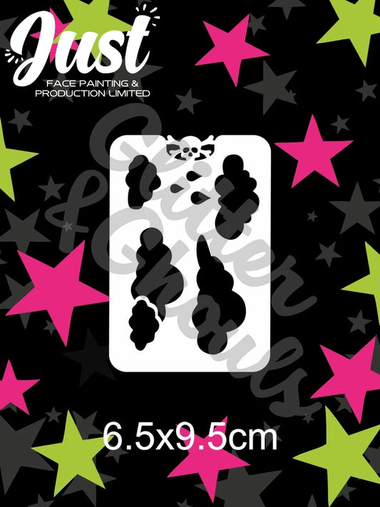 Glitter & Ghouls Stencils - Clouds
