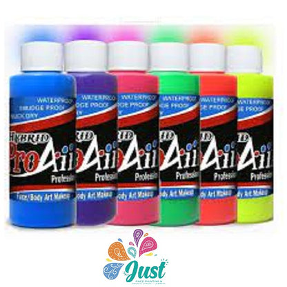 Waterproof - ProAiir Hybrid - Fluorescent UV Paint Set ( 2oz , 6 pack) / (2oz, 1 pc)