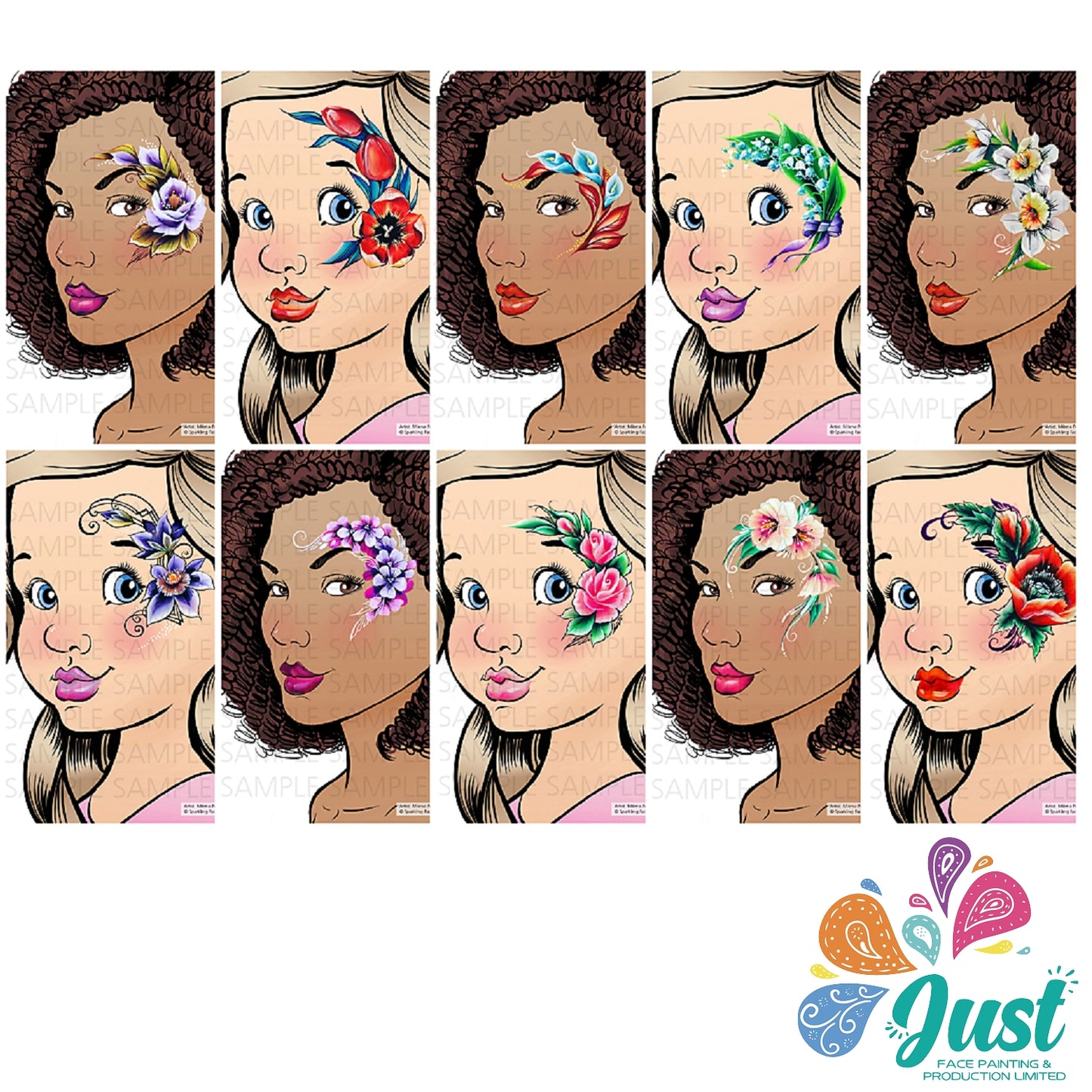 Sparkling Faces - The ultimate face painting guide - Flower Vol. 2 by Milean Potekhina (1 NO)