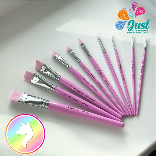Unicorn Glitter - Brushes Unicorn - Professional soft brushes set (10 pcs)
