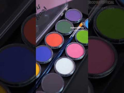 TAG Body Art - FACE AND BODY PAINT PALETTE - Regular Palette 12 x 10g Face and Body Paint